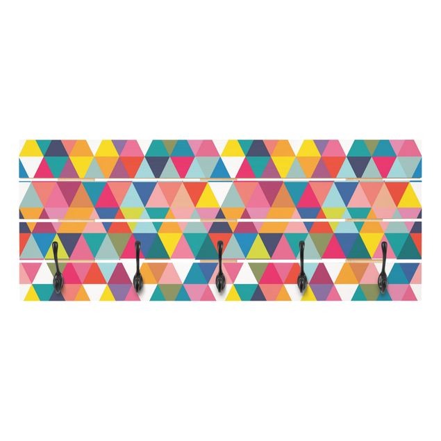Appendiabiti colorato Trama colorata di triangoli
