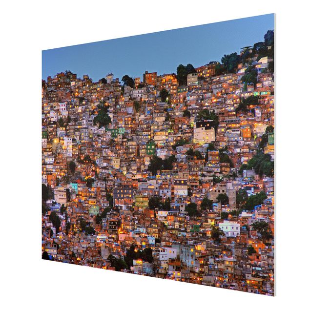 Quadro marrone Rio De Janeiro Favela tramonto