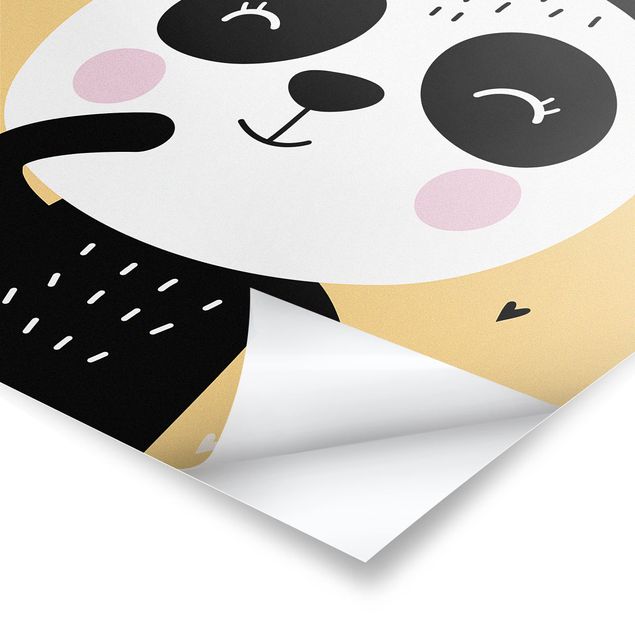 Quadri stampe Il panda più felice