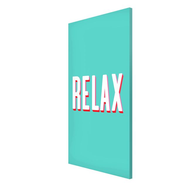 Quadri con frasi Relax - Tipografia su sfondo blu