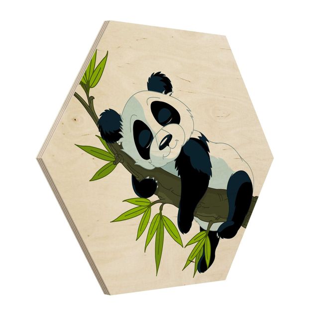 Stampe su legno Panda che dorme