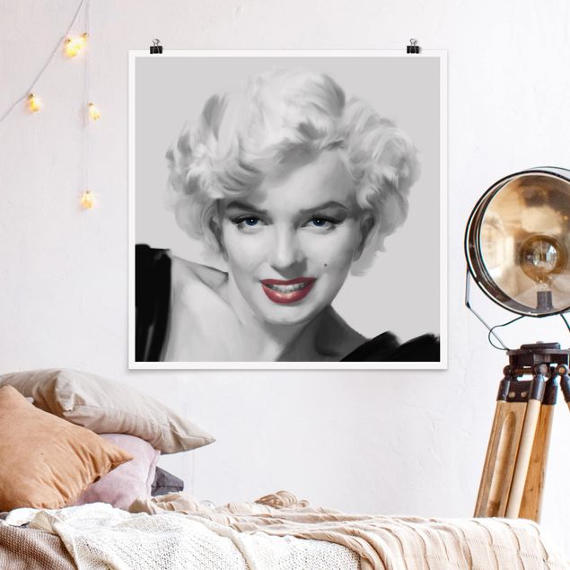 Poster retro Marilyn sul divano