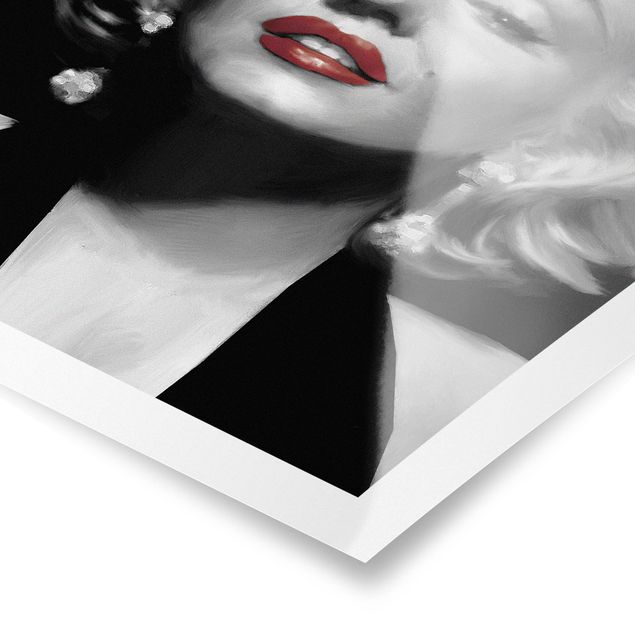 Poster da parete  Marilyn con le labbra rosse