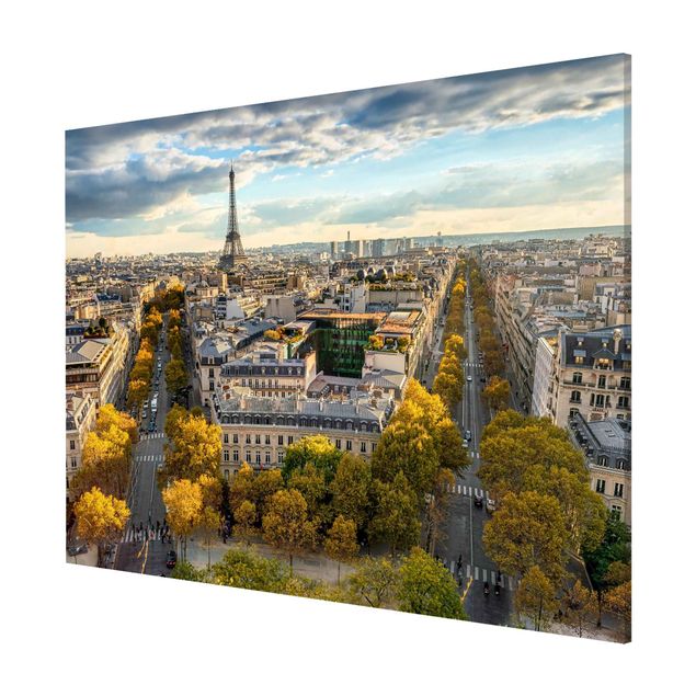 Lavagne magnetiche con architettura e skylines Bella giornata a Parigi