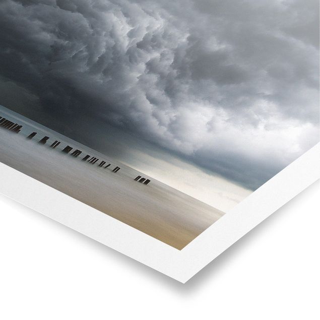 Poster - Tempesta nuvole sopra il Mar Baltico - Orizzontale 3:4