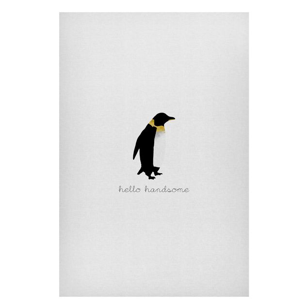Quadro moderno Citazione di pinguino Ciao Bello