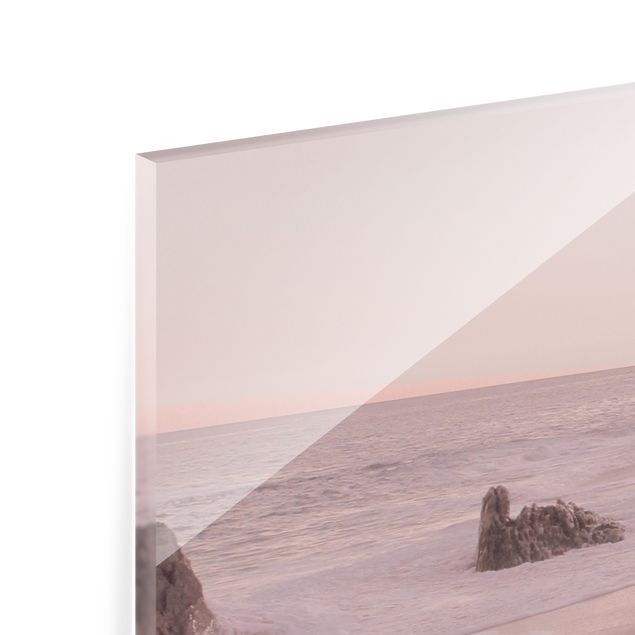 Paraschizzi in vetro - Spiaggia oro rosa - Formato orizzontale 3:2