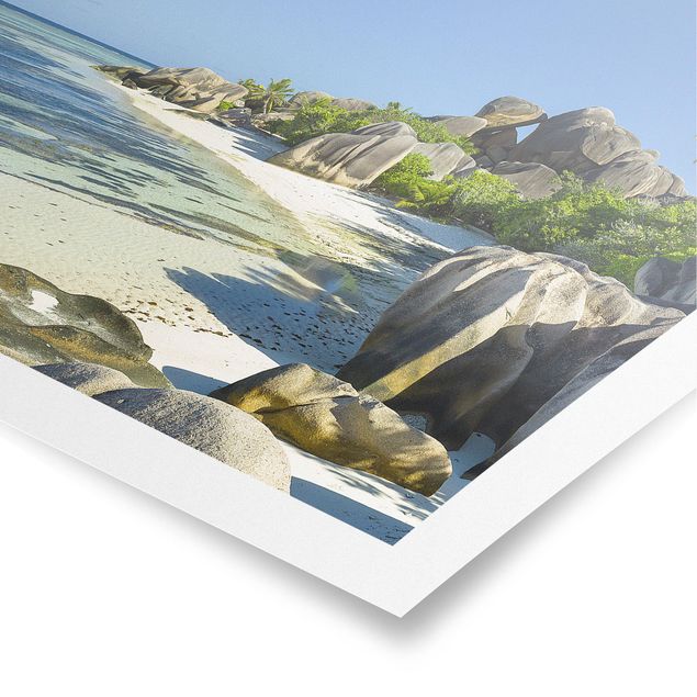 Poster spiaggia mare Spiaggia da sogno Seychelles