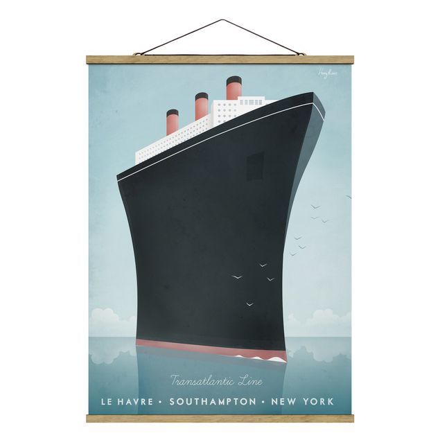 Quadro vintage Poster di viaggio - Nave da crociera