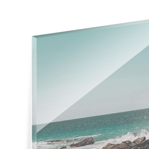 Paraschizzi in vetro - Spiaggia assolata in Messico - Quadrato 1:1