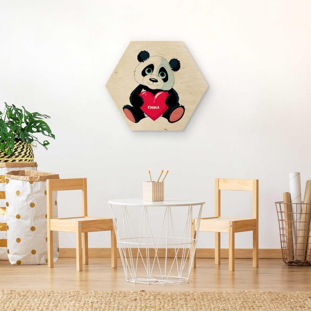 Quadri Panda con cuore