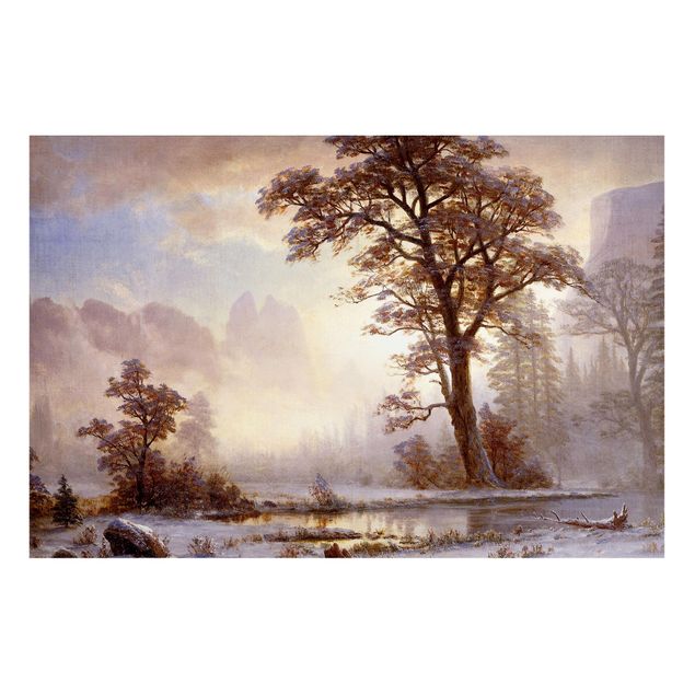 Romanticismo quadri Albert Bierstadt - Valle dello Yosemite, caduta di neve