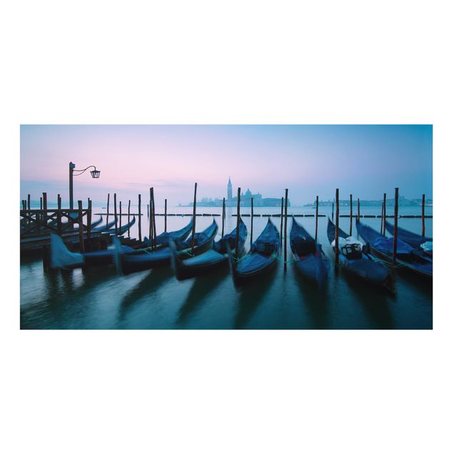 Paraschizzi cucina vetro Gondola a Venezia al tramonto
