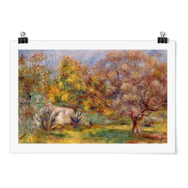 Quadri con alberi Auguste Renoir - Giardino degli ulivi