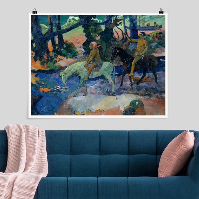 Riproduzioni quadri famosi Paul Gauguin - La fuga, il guado