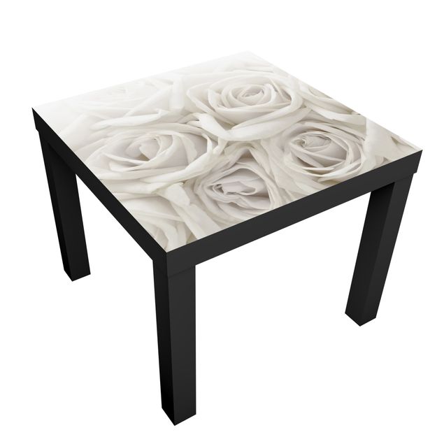 Pellicole adesive per mobili lack tavolino IKEA Rose bianche