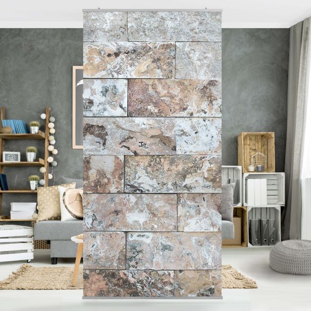 Tessili casa Muro di pietra naturale di marmo