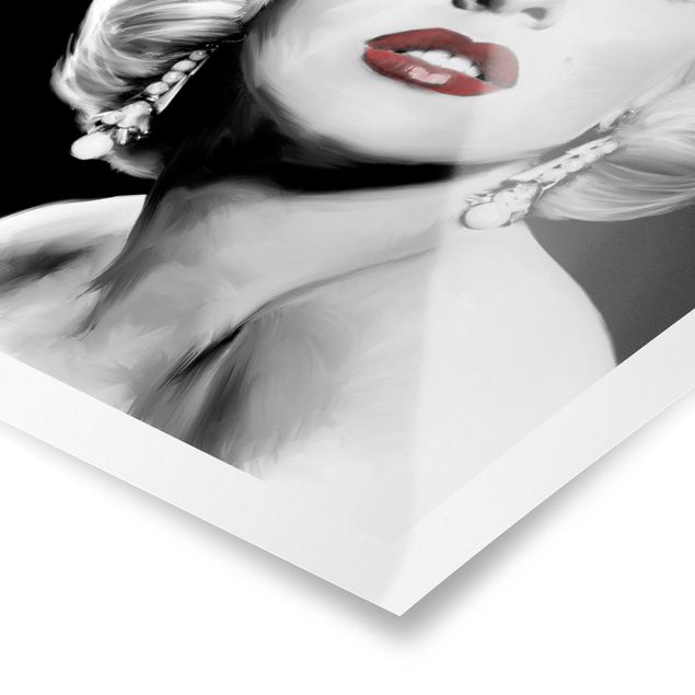 Stampe poster Marilyn con gli orecchini