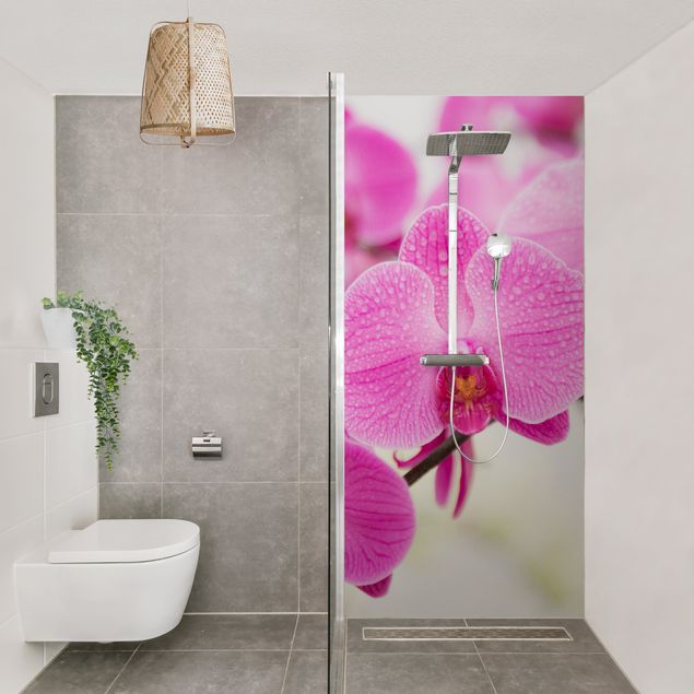 Rivestimento per doccia - Primo piano orchidea