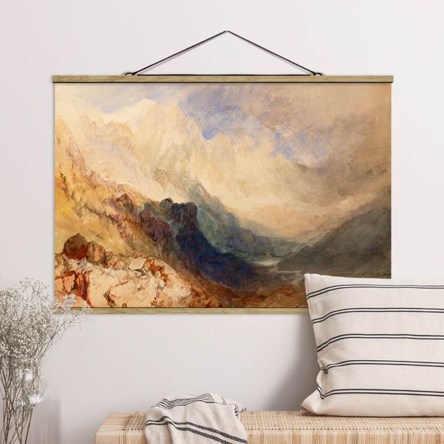 Quadri Romanticismo William Turner - Veduta lungo una valle alpina, forse la Val d'Aosta