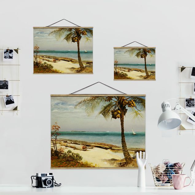 Quadri con spiaggia e mare Albert Bierstadt - Costa tropicale