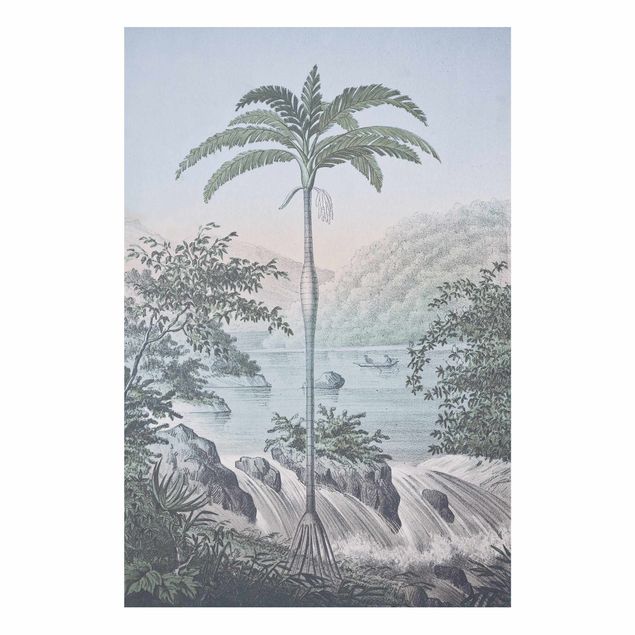 Quadri stile vintage Illustrazione vintage - Paesaggio con palma