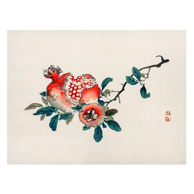 Lavagne magnetiche con fiori Disegno vintage asiatico Melograno