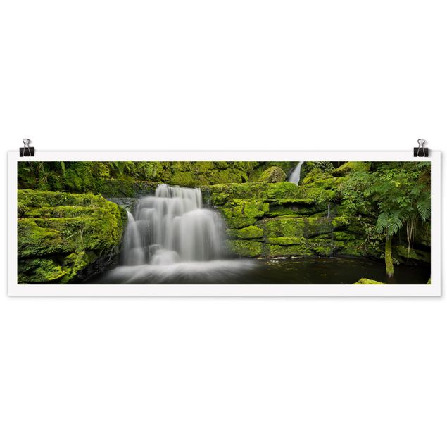 Poster paesaggio Cascate di Mclean in Nuova Zelanda