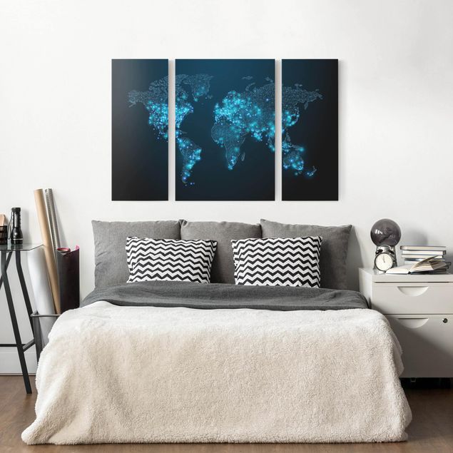 Quadri mappamondo Mondo connesso - Mappa del mondo
