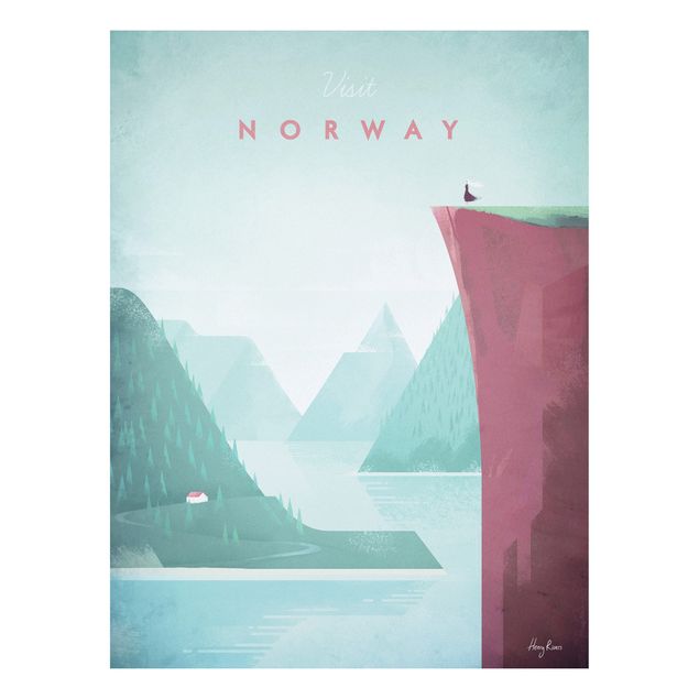 Quadri montagna Poster di viaggio - Norvegia