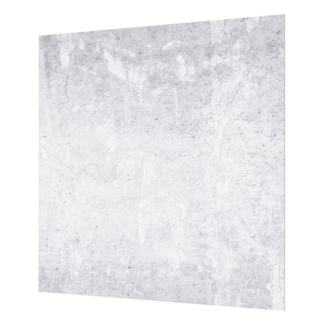 Paraschizzi in vetro - Struttura di cemento grigio chiaro - Quadrato 1:1