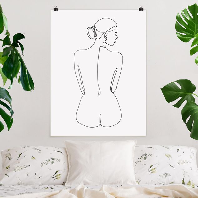 Poster - Line Art Nudes Torna Bianco e nero - Verticale 4:3