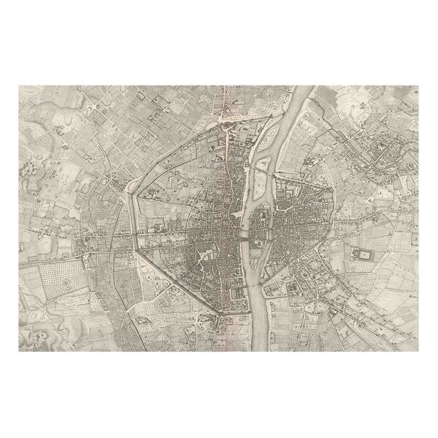 Quadri vintage Mappa vintage Paris