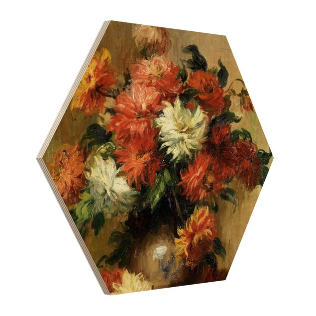 Quadri in legno con fiori Auguste Renoir - Natura morta con dalie
