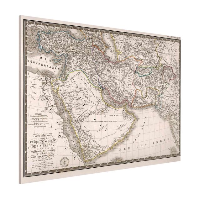 Lavagna magnetica mappamondo Mappa vintage del Medio Oriente