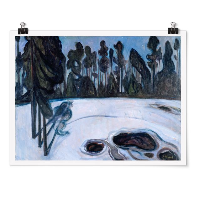 Quadro paesaggio Edvard Munch - Notte stellata
