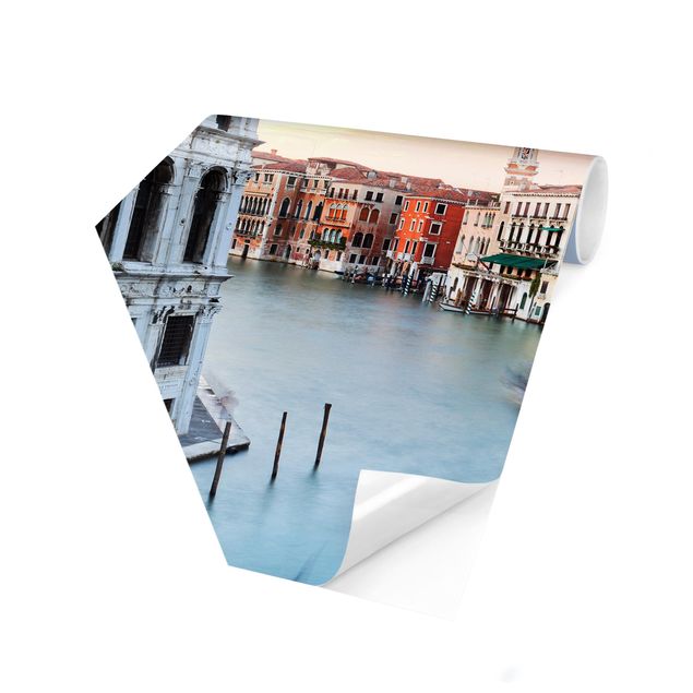 Carte da parati verde Vista sul Canal Grande dal Ponte di Rialto Venezia