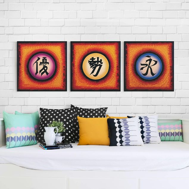 Quadri moderni   Trio di caratteri cinesi