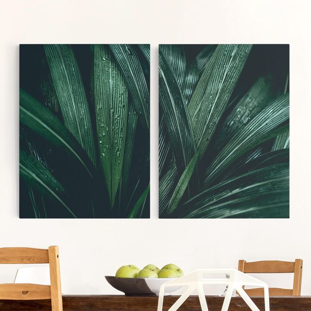 Quadri su tela componibili Foglie di palma verde