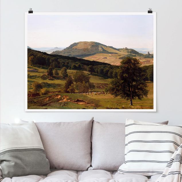 Quadro romanticismo Albert Bierstadt - Collina e valle