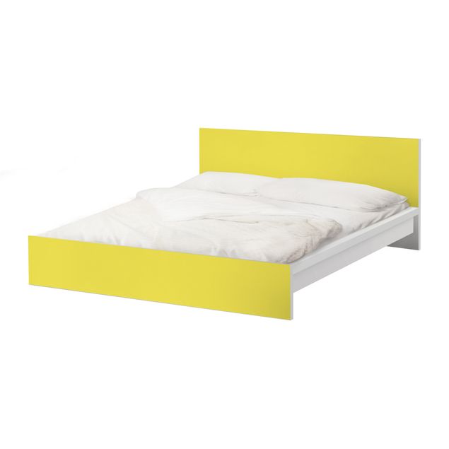 Carta adesiva per mobili IKEA - Malm Letto basso 140x200cm Colour Lemon Yellow