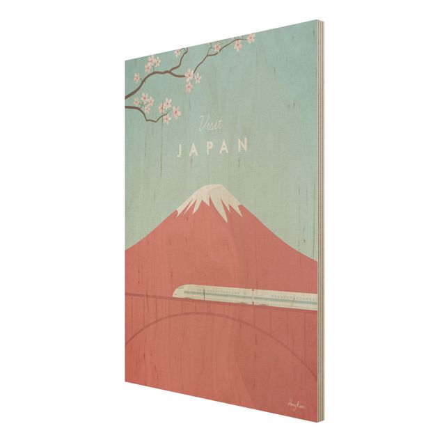 Quadri in legno con paesaggio Poster di viaggio - Giappone