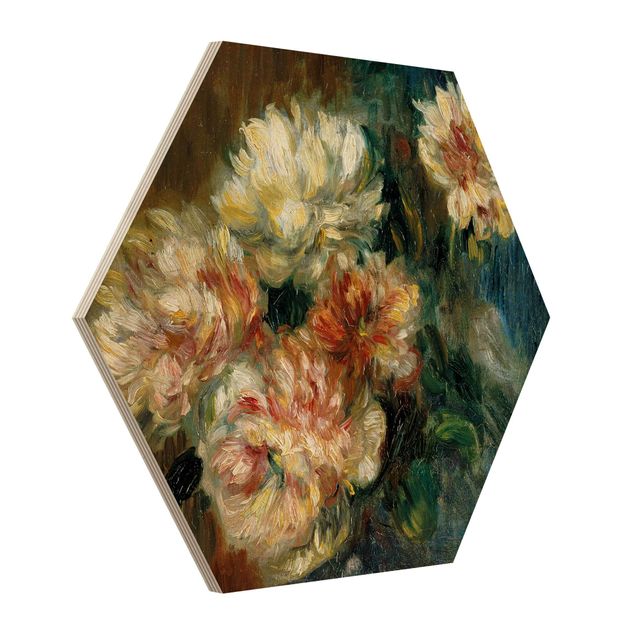 Quadri in legno con fiori Auguste Renoir - Vaso di peonie