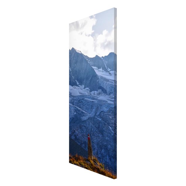 Lavagne magnetiche con paesaggio Sentiero segnato sulle Alpi