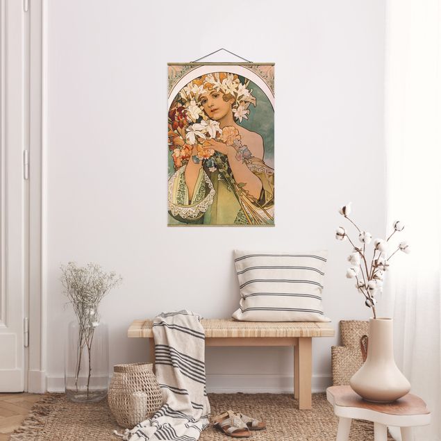 Stile artistico Alfons Mucha - Fiore