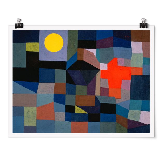 Quadro astratto Paul Klee - Fuoco di luna piena