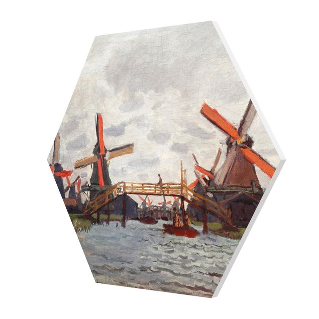 Quadro città Claude Monet - Mulini a vento a Westzijderveld, vicino a Zaandam