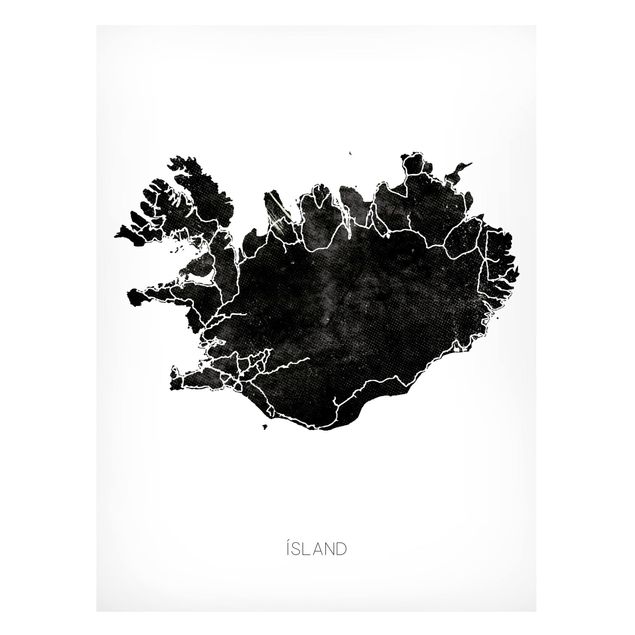 Quadro moderno Islanda nera