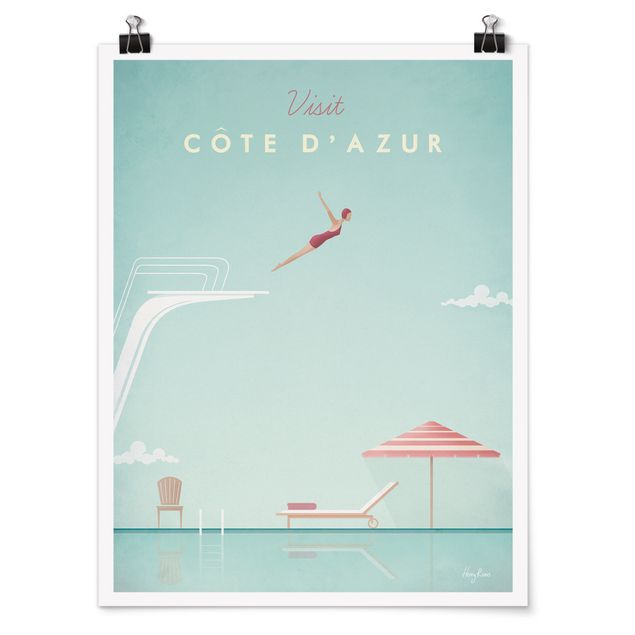 Poster spiaggia mare Poster di viaggio - Costa Azzurra