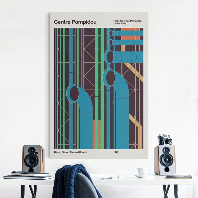 Quadri moderni per arredamento Centre Pompidou - Manifesto